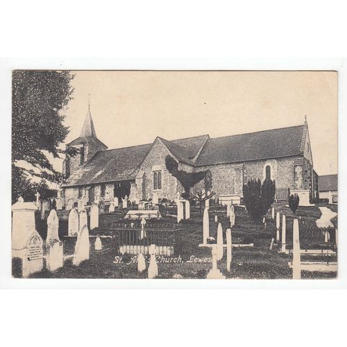 St Anne's Church Lewes Postcard 1915 East Sussex