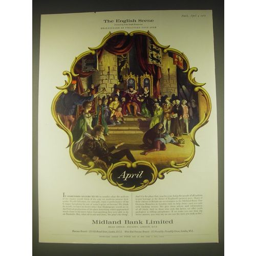 1962 Midland Bank Ad - John Leigh Pemberton Shakespeare at Stratford