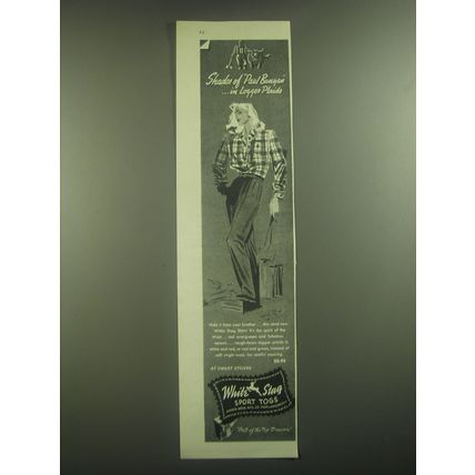 1945 White Stag Shirts Advertisement - Shades of Paul Bunyan In Logger Plaids