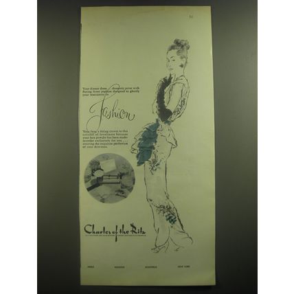 1946 Charles of the Ritz Made-to-order Face Powder Ad - Fashion
