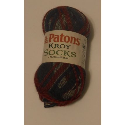 Patons Kroy Socks FX Grey Brown Marl Yarn 1 skein New