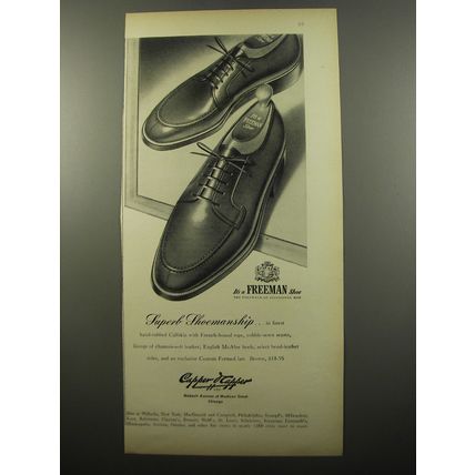 1950 Freeman Shoes Ad - Superb Shoemanship