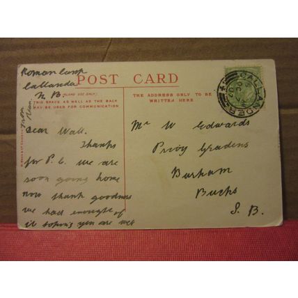 ROB ROY'S GRAVE, BALQUHIDDER, PERTHSHIRE used antique postcard 1907 pm =