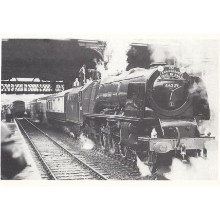 LMS Princess Coronation 4-6-2 Duchess Of Hamilton Manchester Train Postcard
