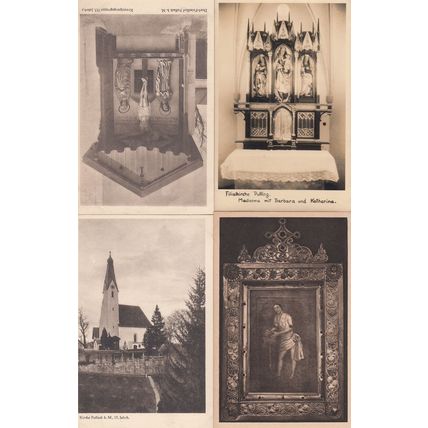Filialkirche Pulling Pullach Freising 4x German Religious Postcard s