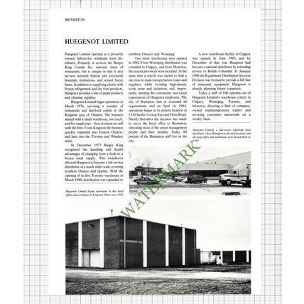 Brampton Canada Huegenot Limited / Gerald Bergman Graphics - 1980s Article