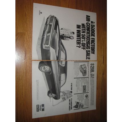 1971 Dodge Polara Custom Car Ad - A dodge factory air conditioning sale