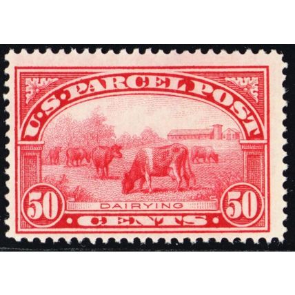 Q10, Mint FVF H 50¢ Parcel Post Stamp SCV $210.00 - Stuart Katz
