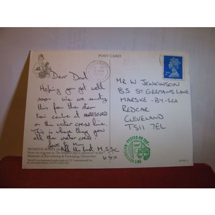 BOVRIL used advertising postcard 1993 pm #