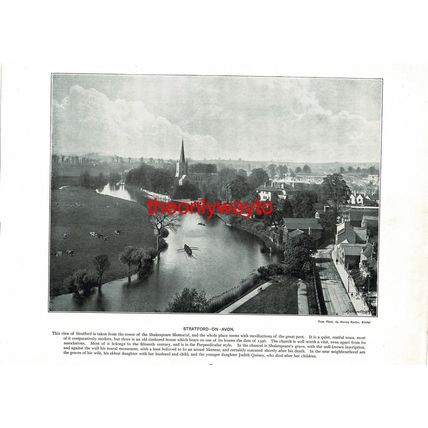 Shakespeare Memorial & Stratford-On-Avon, Book Illustration (Print), c1897