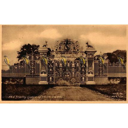 Pretty Gates of Chirk Castle, Wales, Friths Postcard, 1910/20s