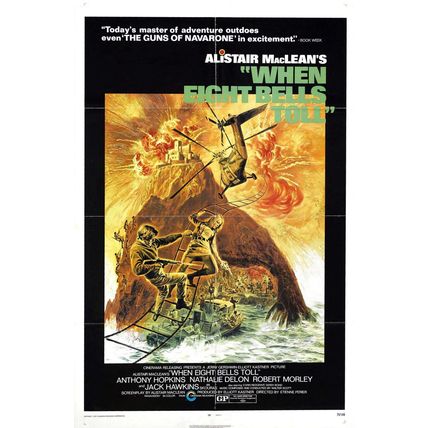 WHEN EIGHT BELLS TOLL 1971 Anthony Hopkins, Nathalie Delon US 1-SHEET POSTER