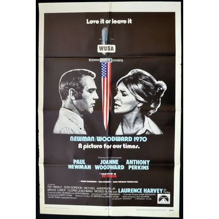 WUSA 1970 Paul Newman, Joanne Woodward, Anthony Perkins US 1-SHEET POSTER