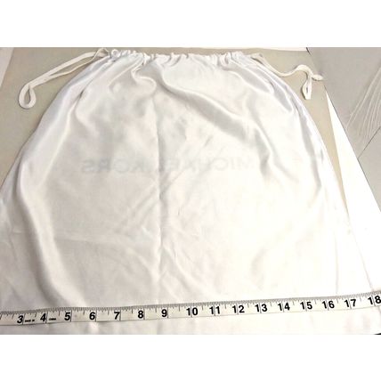 Michael Kors Shoes Dust Cover Bag Womens White Satin Drawstring 18 in X 18 in