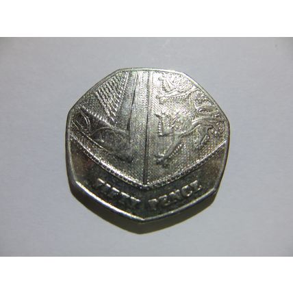 50p coin uk Shield of royal arms 2014