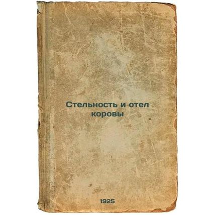 Stel'nost' i otel korovy. In Russian /Cow calving