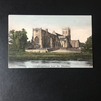 CHRISTCHURCH DORSET FROM THE MEADOWS FRITH'S POSTCARD V early VGC Unused
