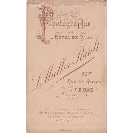 VICT. CDV PHOTO -ATTRACTIVE LADY/HAIR STYLE BY L. MULLER-RAULT, PARIS