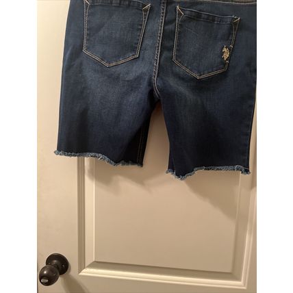 U.S. Polo Assn. Blue Denim Jean Cut Off Shorts Pockets Women's Size 8 Slim Fit