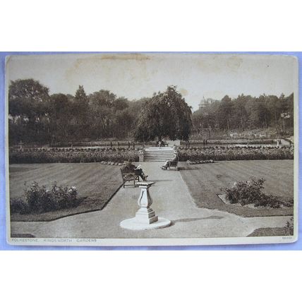 1930 postcard Kingsnorth Gardens, Folkestone