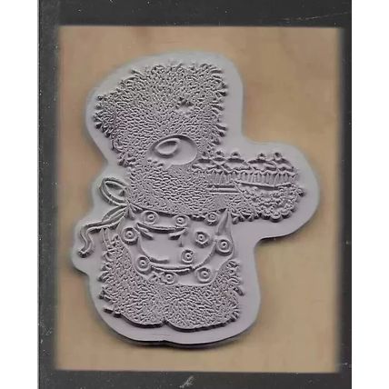 Tatty Teddy. Cupcake Treats Wood Mounted Rubber Stamp. Stamping Cardmaking Craft