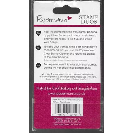Papermania. Gifted Greetings Stamp Set. Stamping Cardmaking Scrapbooking