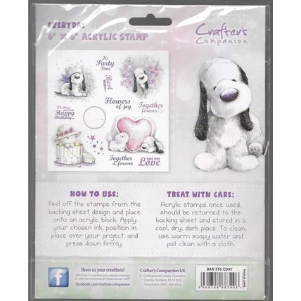 Crafter's Companion. Barkley Stamp Set. Stamping Cardmaking Scrapbooking Crafts