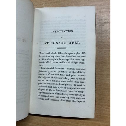 1833 WALTER SCOTT "ST RONAN'S WELL" WAVERLEY NOVELS SMALL ANTIQUE BOOK (P3)