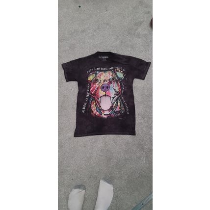 3D Tees Dean Russo Art Tie Dye T-Shirt 2014 Dog Black Size S Pitbull Lovers Gift