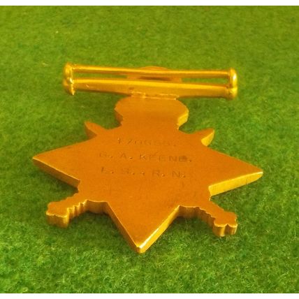 Brass 1914 - 1915 WWI Star Medal - 170655 GA, Keene L.S.R.N.
