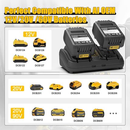 Powilling DCB102BP Replacement Charger for Dewalt DCB102BP 20-Volt MAX Jobsite C