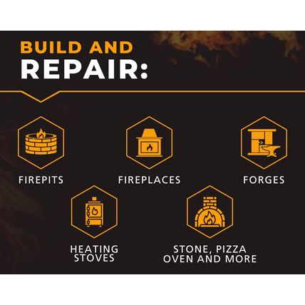 Firecast Castable Refractory Cement Mix 3110 Degree Fahrenheit 10 Lbs High Tempe