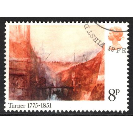 GREAT BRITAIN 1975: BIRTH BICENTENARY JMW TURNER - 8p USED (G9)
