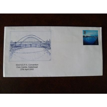 2002 GB 53rd NEPA Convention illustrated cover Gateshead Millenium Bridge SG2149