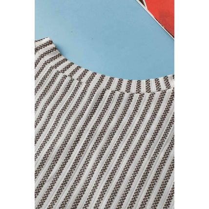 Gray Striped Cutout Twist Front Tank Top