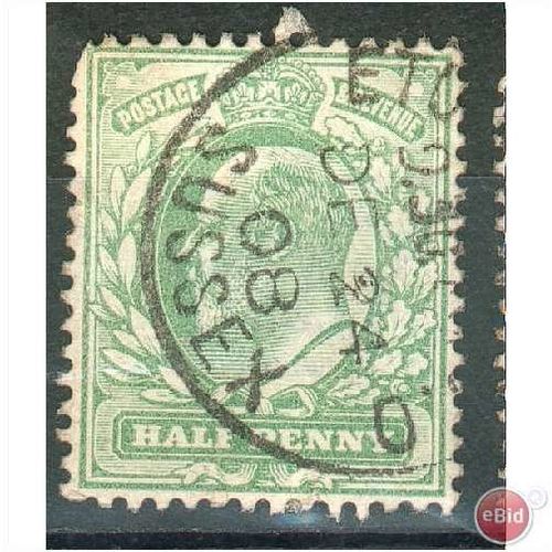 GB stamps 1902-10 -1/2d SG215 Sussex cancel 2