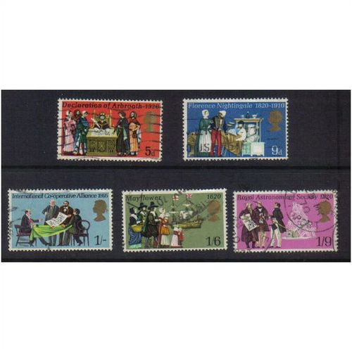 1970 GB ANNIVERSARIES SET F/U SG 819-823