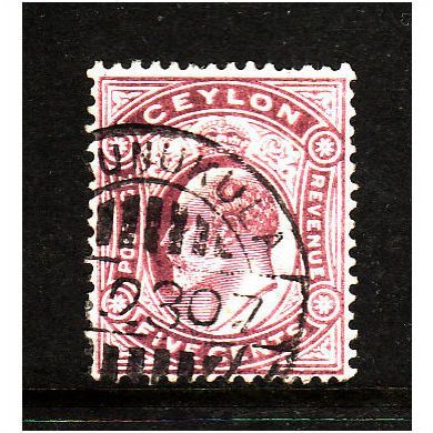 CEYLON 1903 SG 268 5c DULL PURPLE FINE USED
