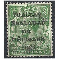 Ireland 1922 SG1 1/2d Green Fine Used . . .