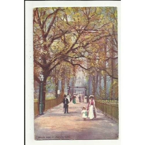 7193 LONDON St James Park Bridge Row Tuck Oilette Postcard