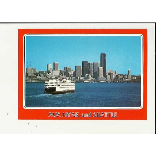 Washington State Ferries MV HYAK Postcard by Smith-Western (CT-2060)