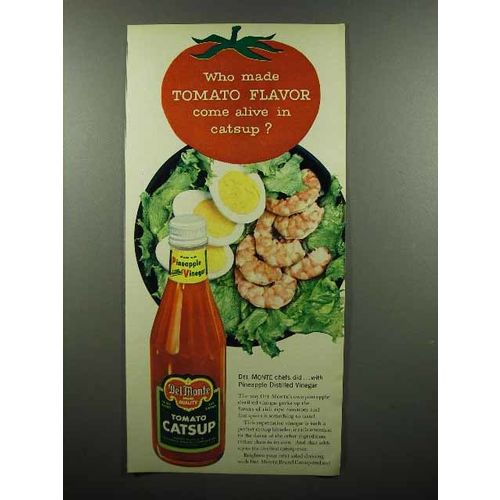 1959 Del Monte Tomato Catsup Ad - Flavor Come Alive