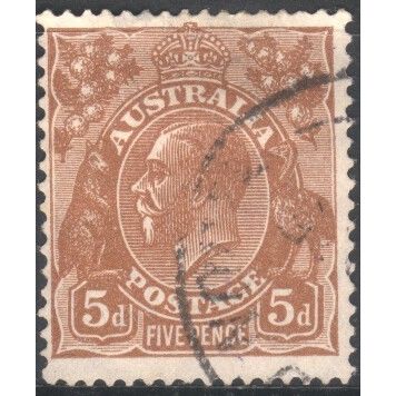 Australia 1931 - 5d yellowish brown - KGV - used