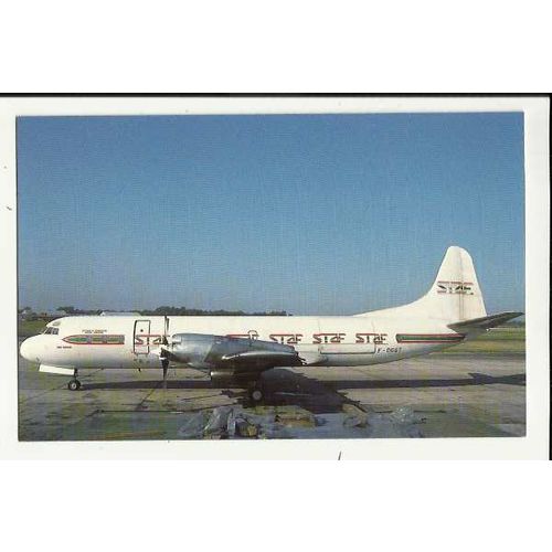Aviation STAF LOCKHEED L-188CF ELECTRA Postcard by Buchair (8945)