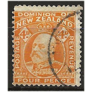 New Zealand 1912 SG390a 4d Yellow Fine Used . ..