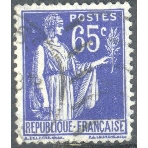 France 1937 - SG509a - 65c blue - Peace - used 4