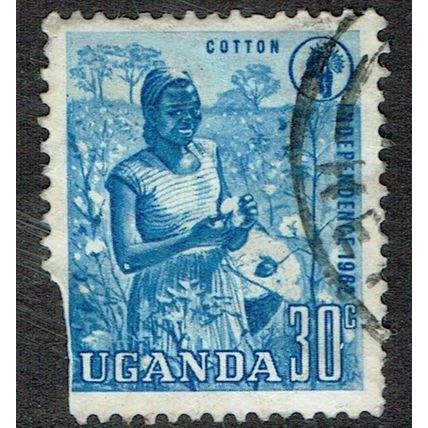 Uganda 1962 Independence 30c Blue SG103 AvU