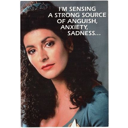 STAR TREK THE NEXT GENERATION ' GREETING ' card DEANNA TROI (1992)