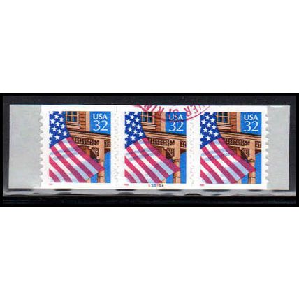Used 2915A 32c U.S. Flag Over Porch Fine PNC 55555A/3 10x10 P/UL PA3601