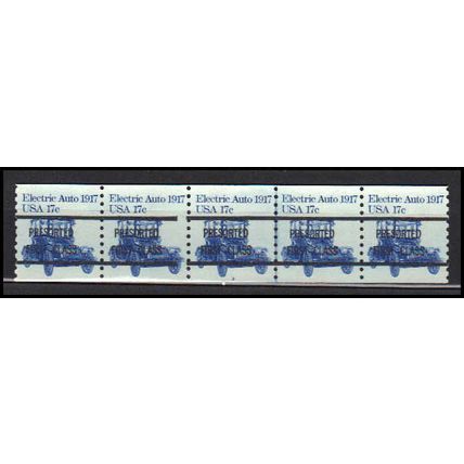 1906a 17c Electric Auto Fine MNH Dry Gum PNC 3A/5 Gap 1L AA0175